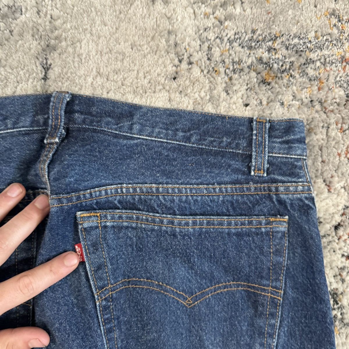 Japanese Brand × Levi's × Vintage Vintage 80s Levi’s 501 dark wash wide leg button fly jeans Size US 36 / EU 52 - 4 Thumbnail