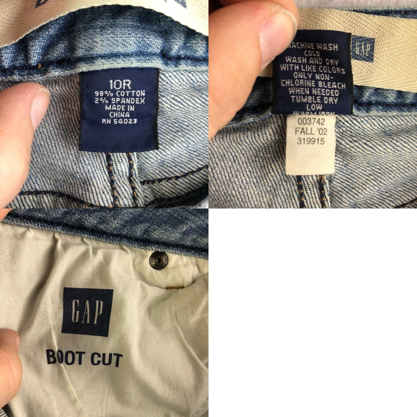 Gap VINTAGE Gap Jeans Mid Rise Bootcut Womens Size 10 Regular Blue Denim 2002 Cotton Zip Inseam 28 in Size 32" / US 10 / IT 46 - 8 Thumbnail