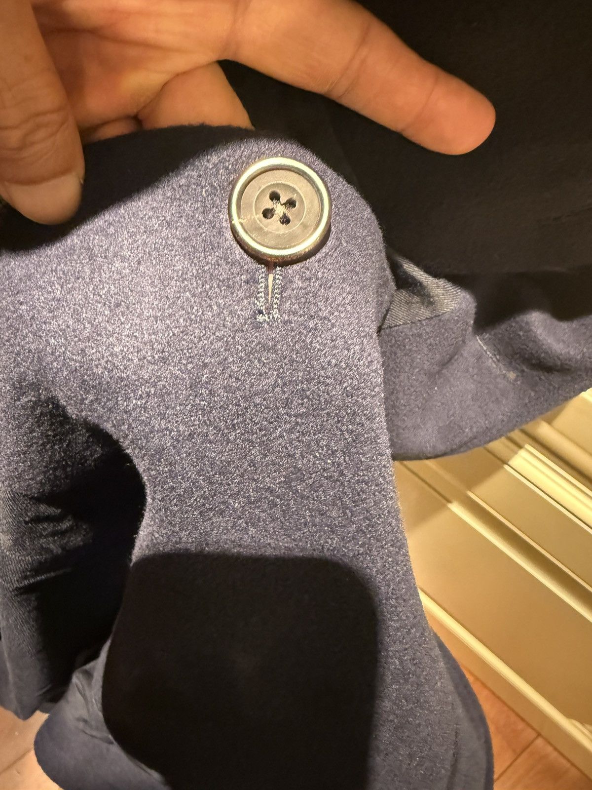 Alexander McQueen Hybrid Overcoat in Navy/blue Washed denim size48 Size US M / EU 48-50 / 2 - 11 Thumbnail