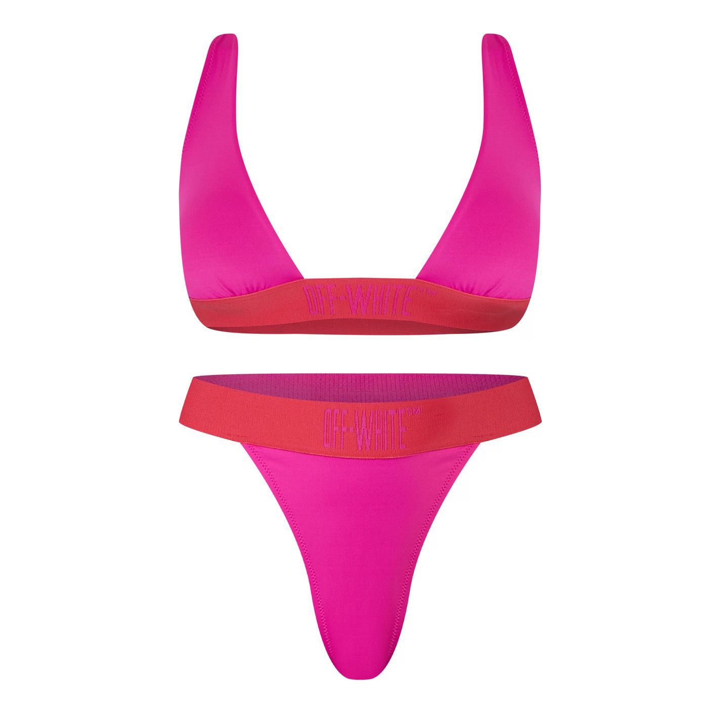 Off-White o1g2r1mq0125 Size: 2XS / Beachwear Bikini Set in Pink & Red Size ONE SIZE - 2 Thumbnail