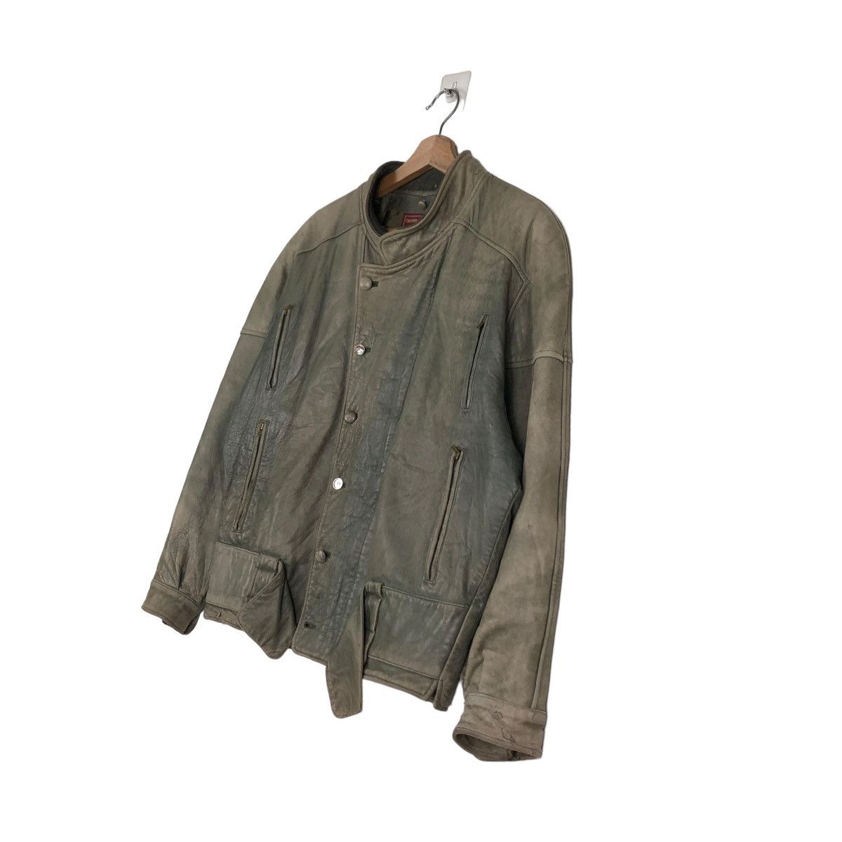 Japanese Brand 🔥VINTAGE BIKER LEATHER JACKET OLIVIER MASSUGER ISSEY MIYAKE Size US L / EU 52-54 / 3 - 2 Thumbnail
