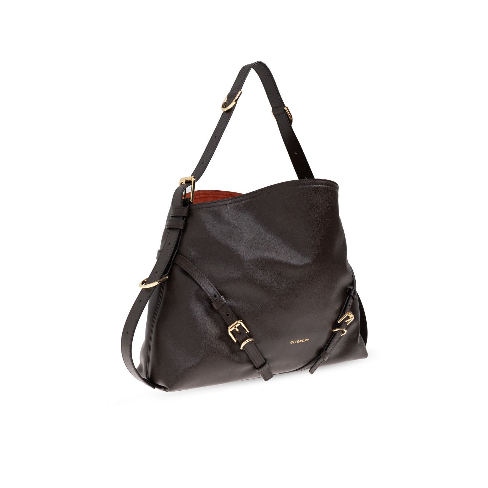Givenchy GIVENCHY Medium Voyou Brown Grained Leather Shoulder Bag New Size ONE SIZE - 3 Thumbnail