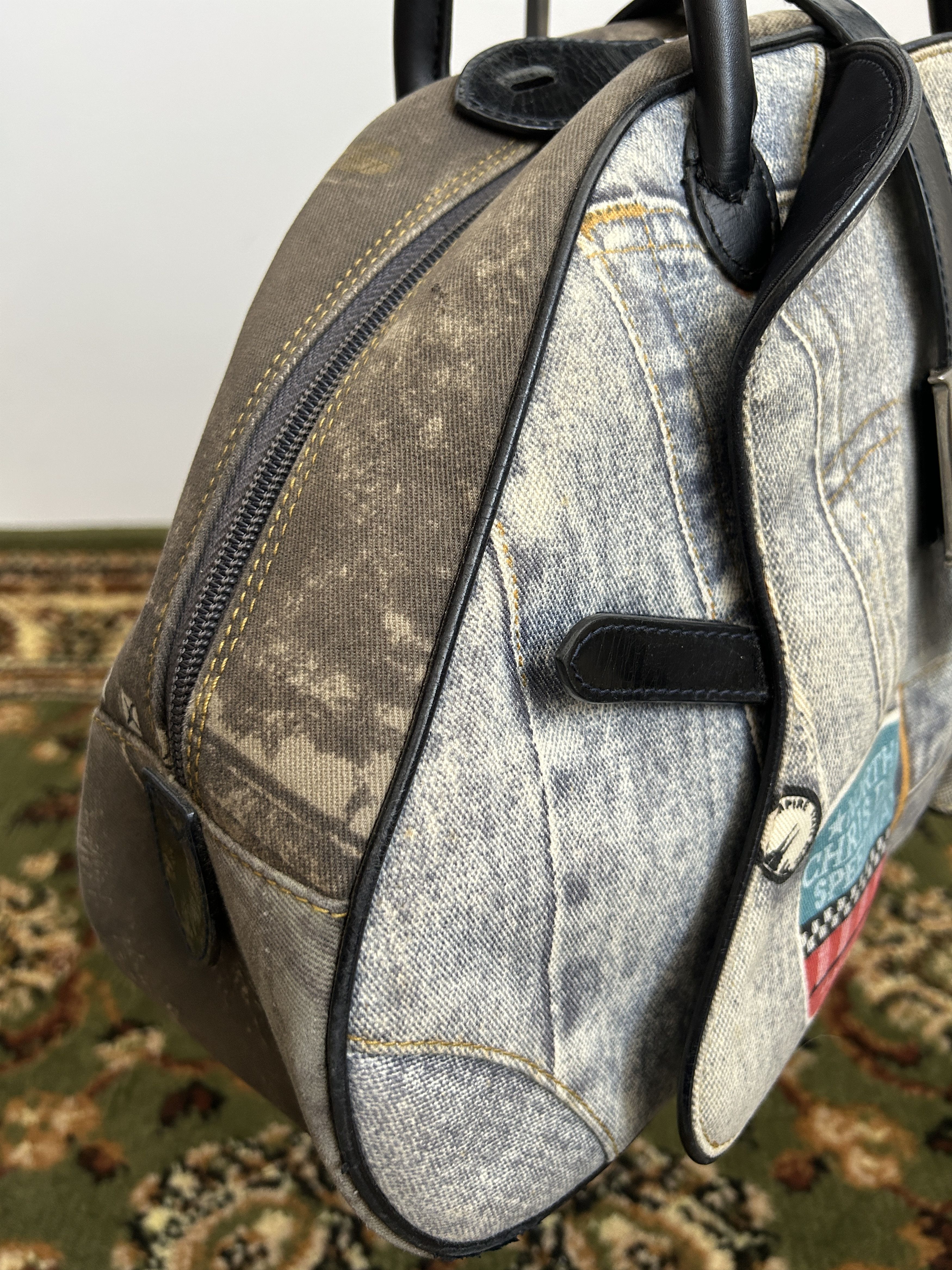 Dior y2k Dior by John Galliano double saddle denim bowling bag Size ONE SIZE - 15 Thumbnail