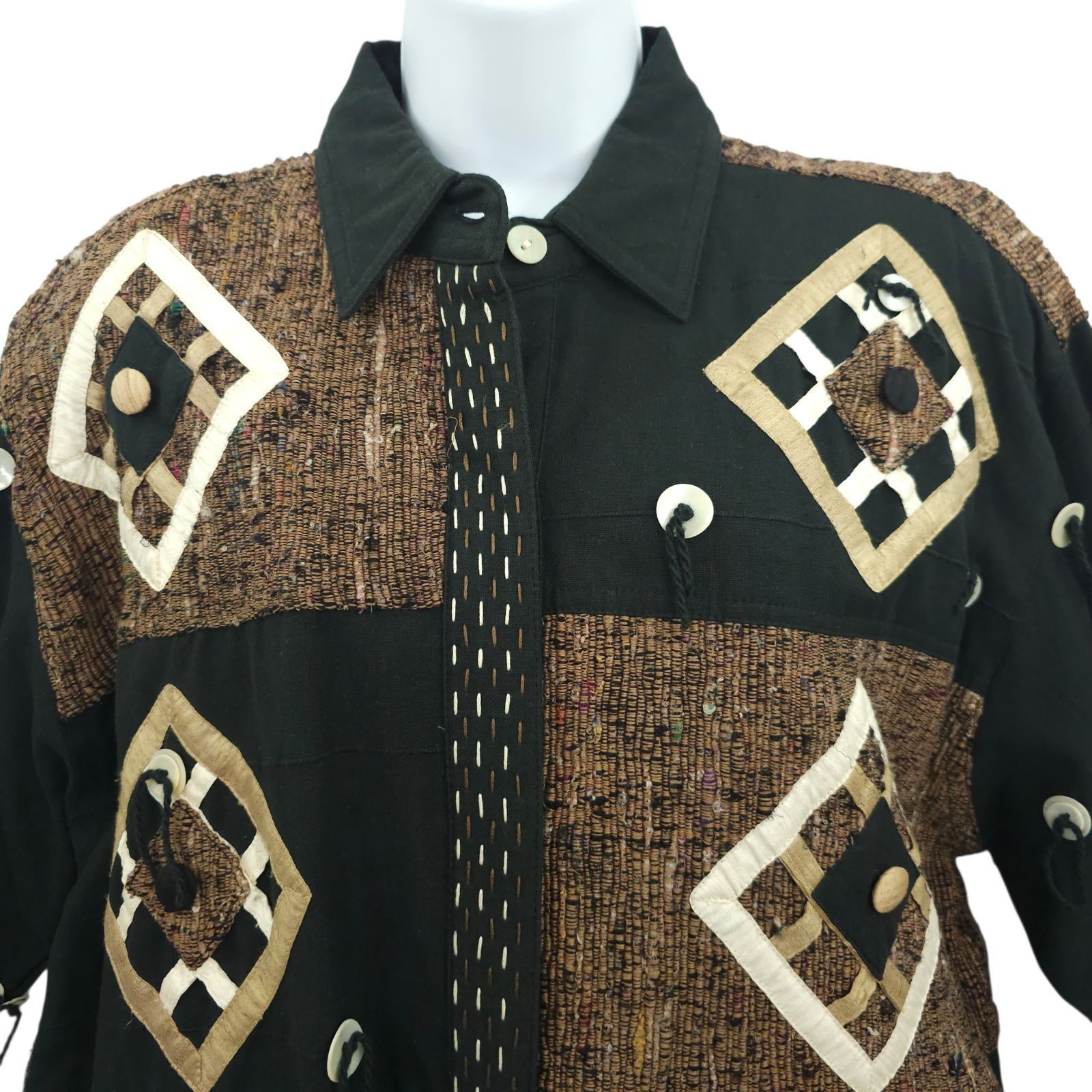 Other Yak Magik Jacket XL Quilted Patchwork Abstract Art To Wear Size XL / US 12-14 / IT 48-50 - 12 Thumbnail