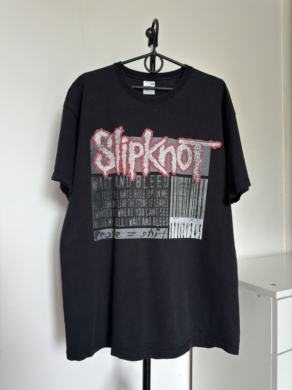 image of Band Tees x Slipknot Vintage 2001 Slipknot Iowa People Shit Band T Shirt in Black, Men's (Size XL)