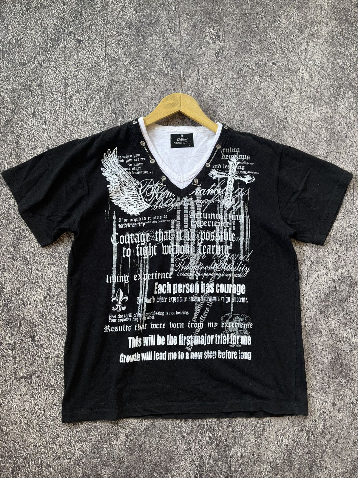 Japanese Brand Y2k Collins ifsixwanine style tee Size US L / EU 52-54 / 3 - 1 Thumbnail