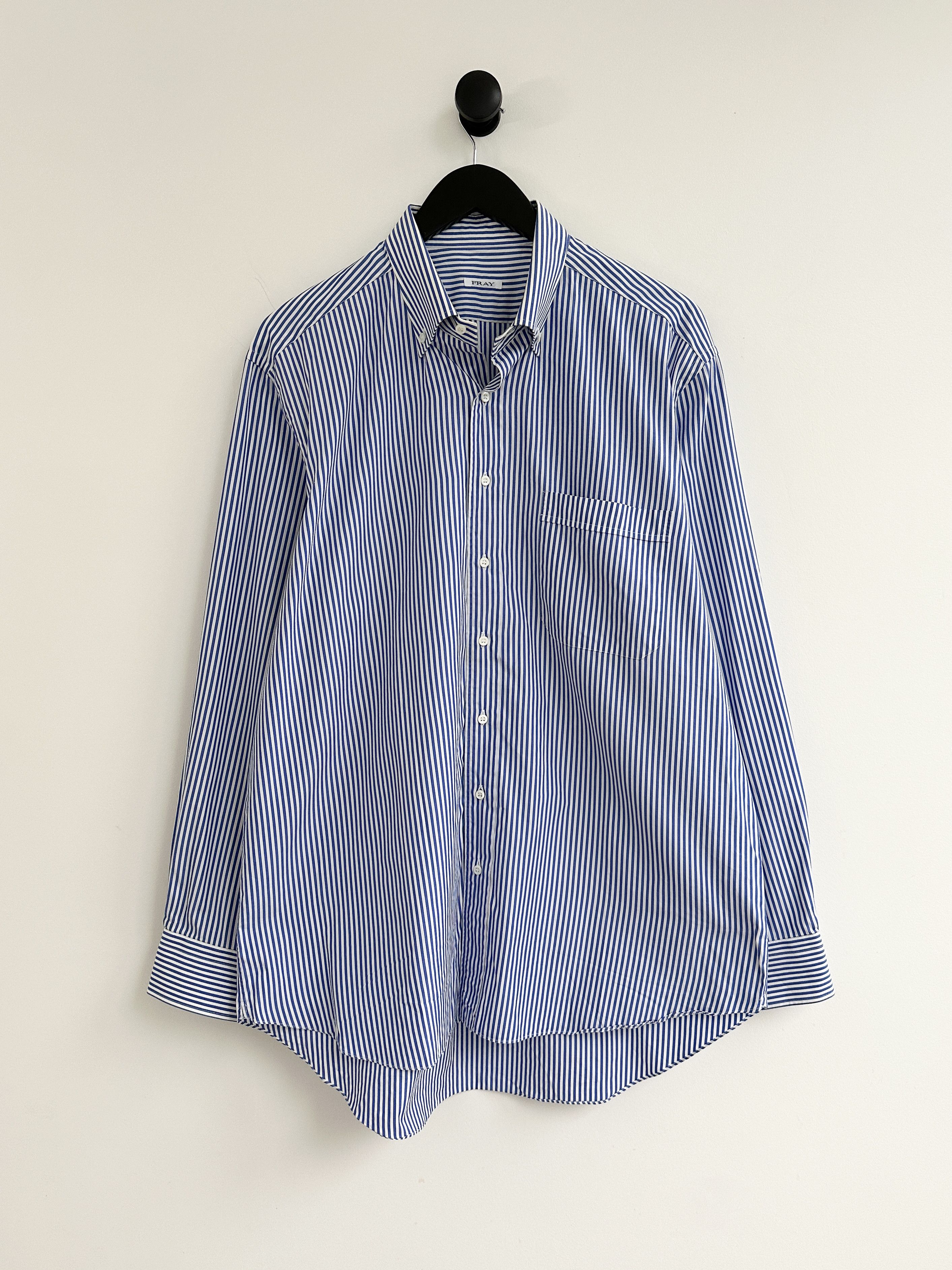 Designer Fray Italy Stripped Dress Shirt | Grailed