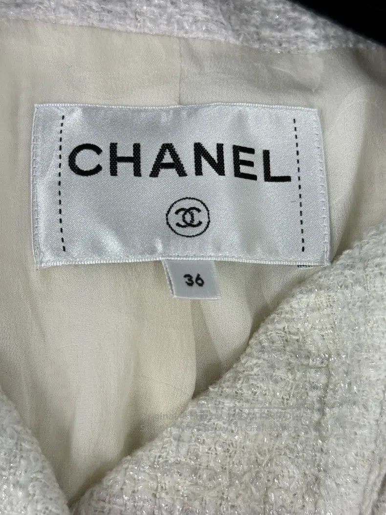 Chanel Chanel 23S white woven jacket Size XS / US 0-2 / IT 36-38 - 4 Thumbnail
