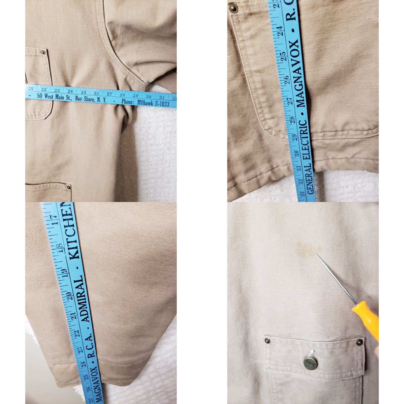 Carhartt VINTAGE Carhartt Men's 2XL Regular Blanket Lined Canvas Jacket Coat C02 SDL Sandstone Workwear Chore Barn Coat Mens Size US XXL / EU 58 / 5 - 8 Thumbnail
