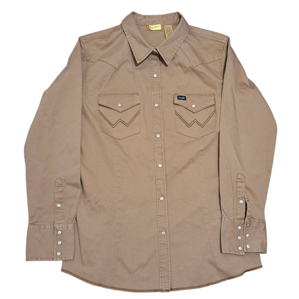 Wrangler Wrangler Women's Long Sleeve Western Snap With Front Back Yo Size L / US 10 / IT 46 - 1 Thumbnail