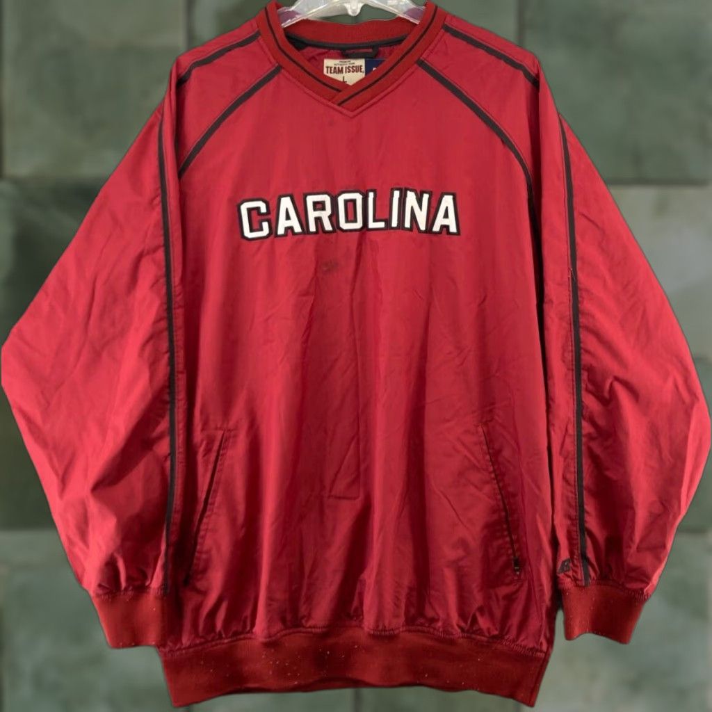 Russell Athletic VINTAGE Russell Athletic Mens Jacket Large Red SC Carolina Windbreaker Spellout Vintage Size US L / EU 52-54 / 3 - 1 Thumbnail