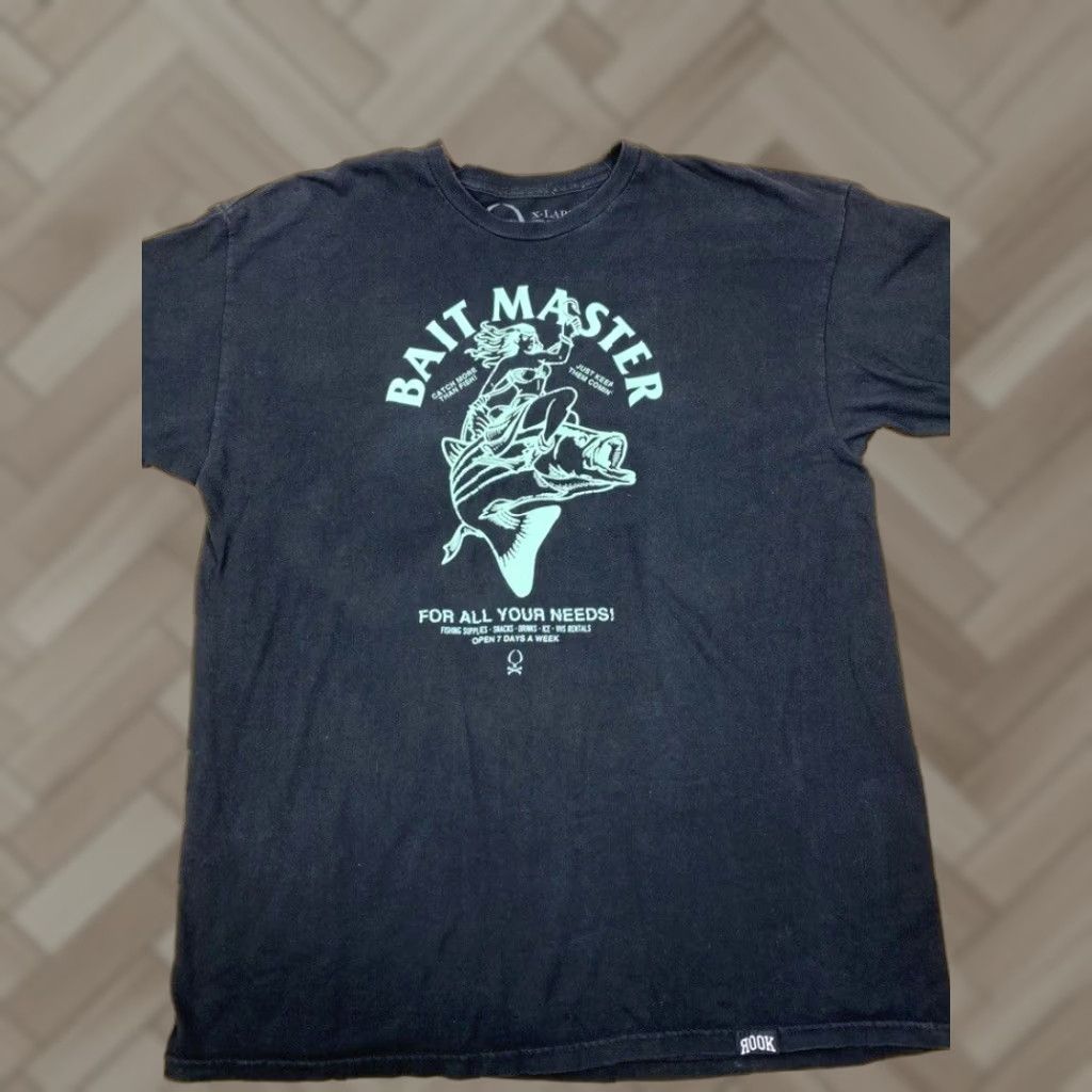 Vintage Rook T-Shirt Black XL Mens Catch More Than Fish Baitmaster Graphic Short Sleeve Fish Fishing 3068 Size US XL / EU 56 / 4 - 1 Thumbnail