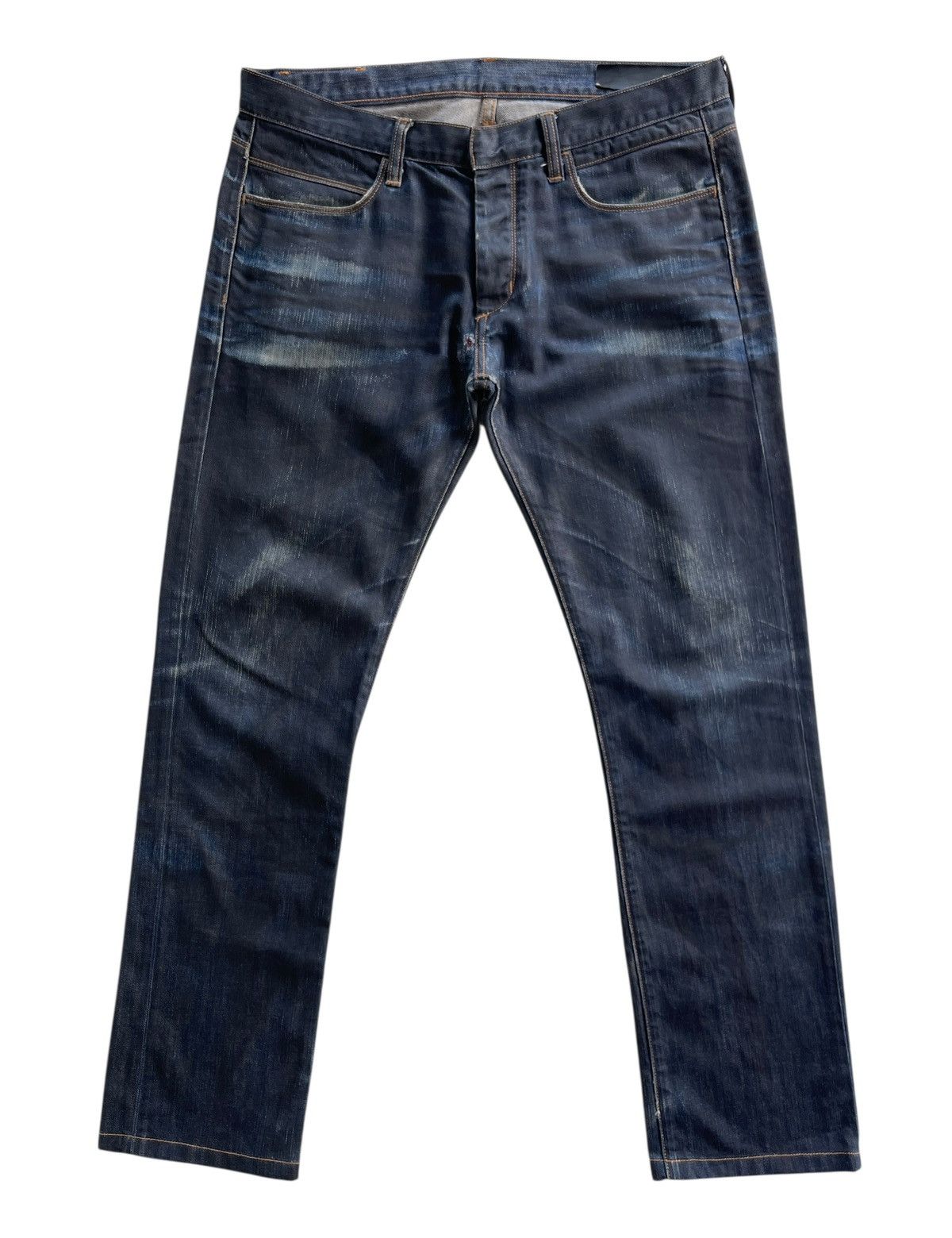 Vintage Ring Milano Distressed Waxed Denim Size US 33 - 1 Thumbnail