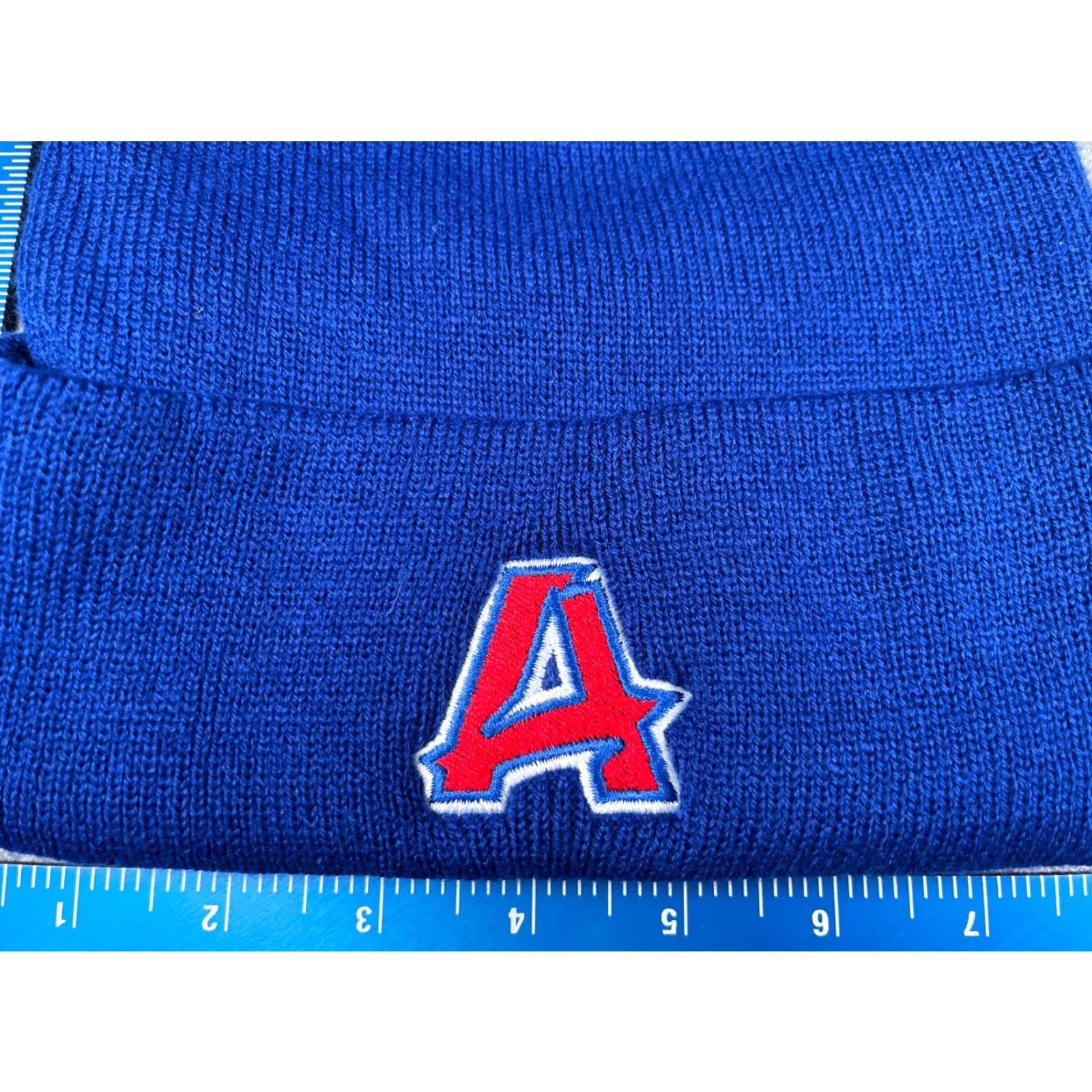 Port & Company Port & Company Beanie Toque A Logo Adult One Size Blue Knit Embroidered Acrylic Size ONE SIZE - 2 Thumbnail