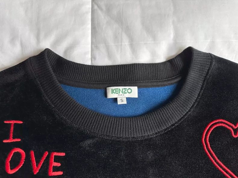 Kenzo KENZO Embroidered fuzzy black hoodie Size US S / EU 44-46 / 1 - 3 Thumbnail