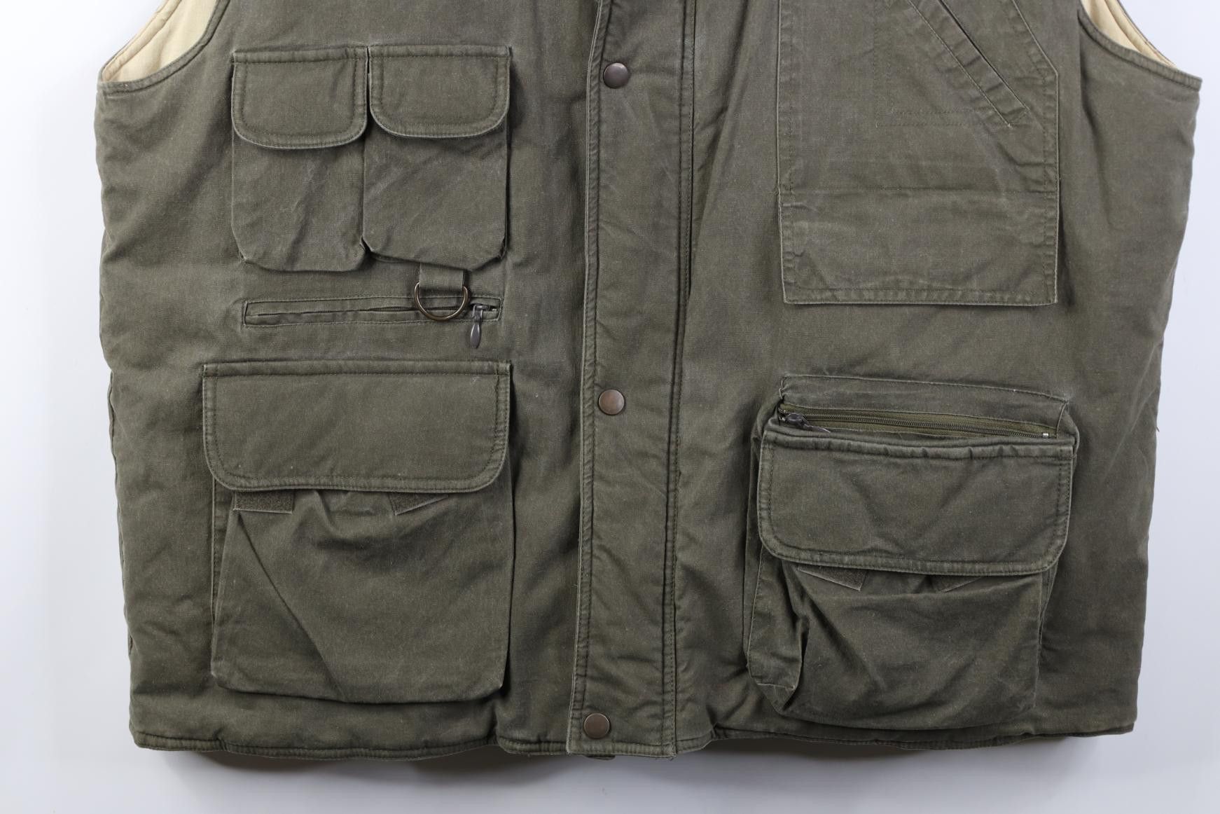 Vintage Vintage 90s Streetwear Tactical Puffer Vest Jacket Green Size US L / EU 52-54 / 3 - 3 Thumbnail