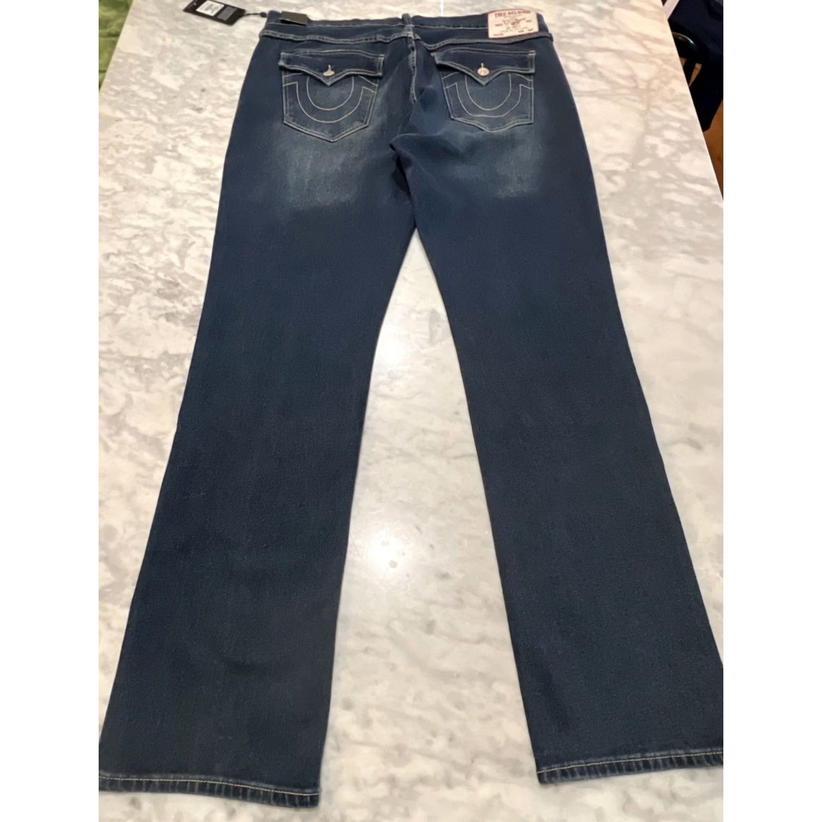 True Religion True Religion Ricky Jeans Men 38 Relax Straight Dark Woodland Wash SN Flap NWT Size US 38 / EU 54 - 3 Thumbnail