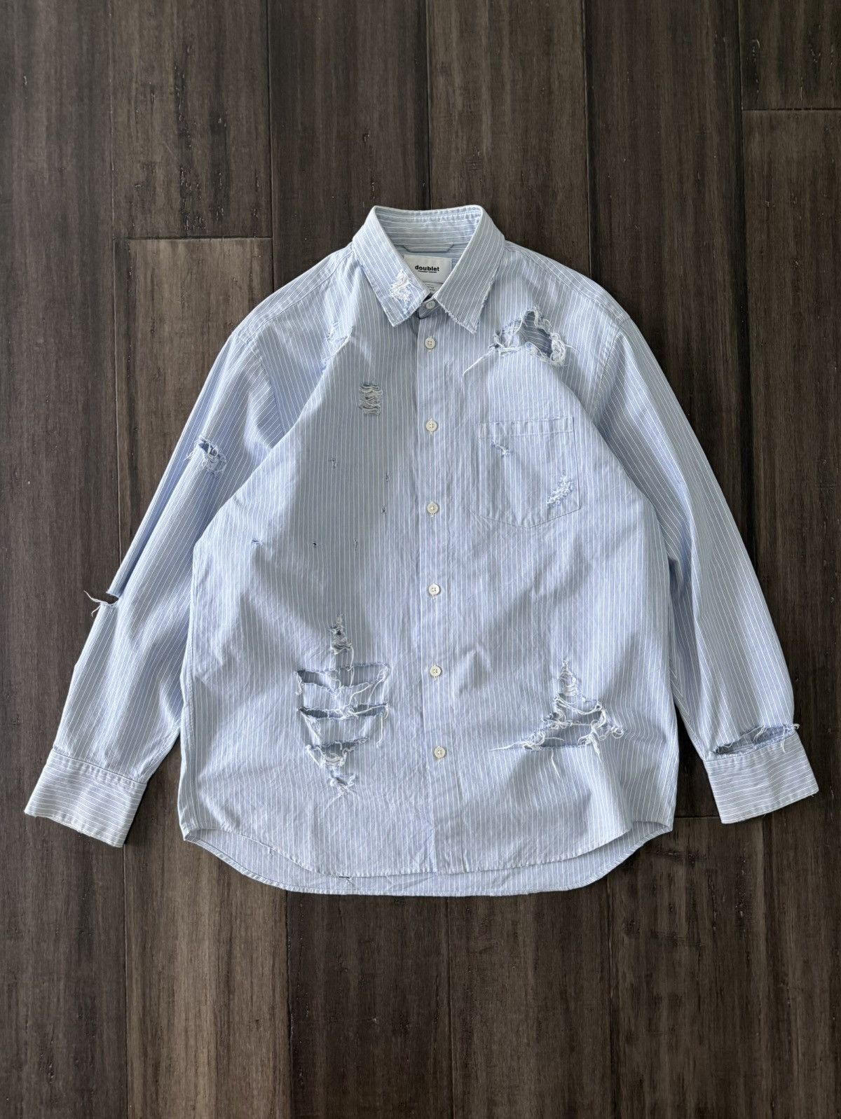 doublet Destroyed stripe shirt