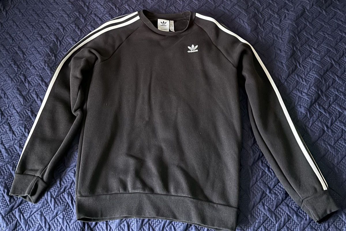 Adidas Adidas Originals Black 3 Stripe Sweatshirt Size US S / EU 44-46 / 1 - 1 Thumbnail