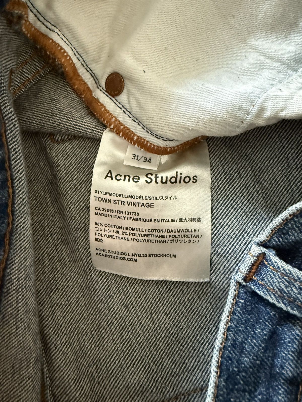 Acne Studios Straight Cut acne studios blue jeans Size US 31 - 5 Thumbnail