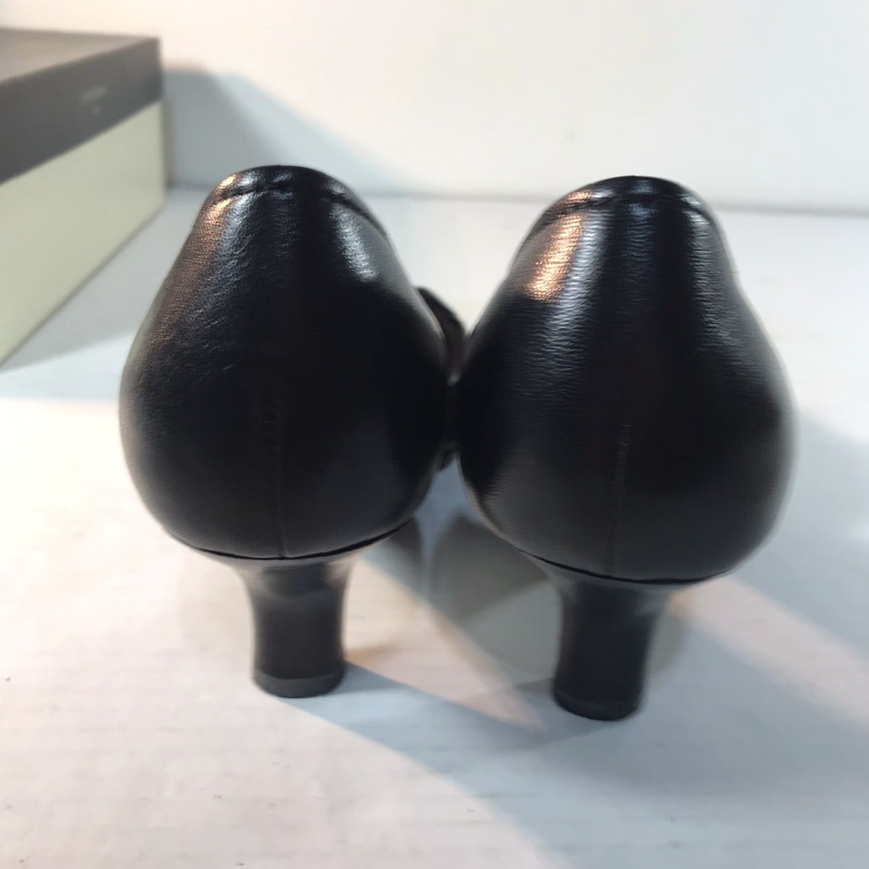 Liz Claiborne Liz Claiborne Flex Black Leather D'Orsay Heels Womens Size 7.5M Square Toe Slip On Size US 8 / IT 38 - 5 Thumbnail