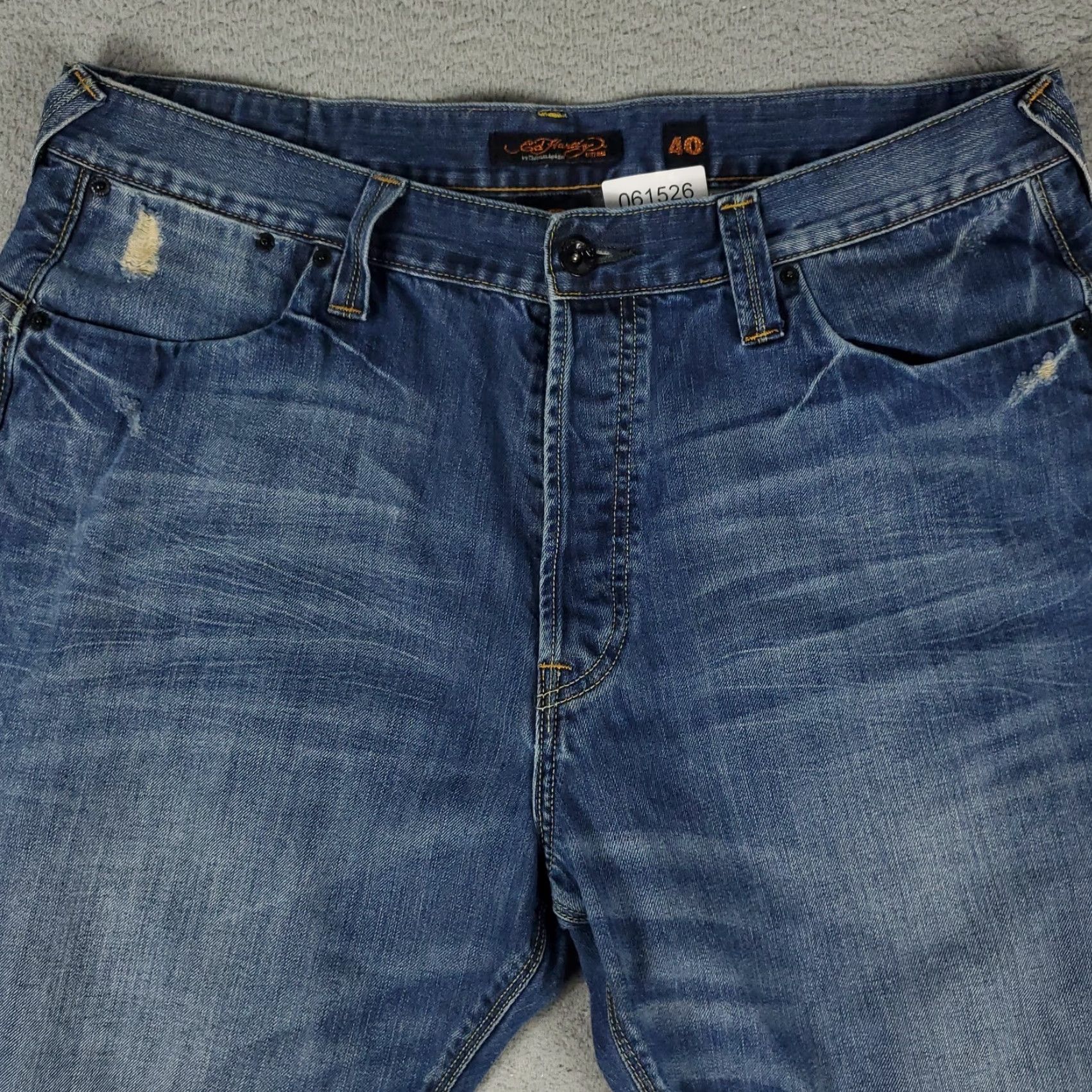 Ed Hardy VINTAGE Ed Hardy Jeans Mens 40x32 Straight Leg Denim Pants Blue Cotton Regular Fit US, Classic, Modern Size US 40 / EU 56 - 2 Thumbnail