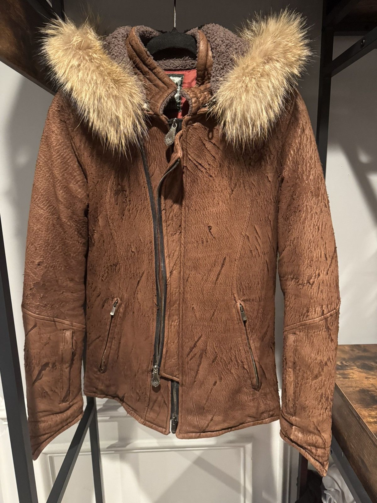 Obelisk Obelisk Blistered Leather Fur Jacket Size US S / EU 44-46 / 1 - 1 Thumbnail
