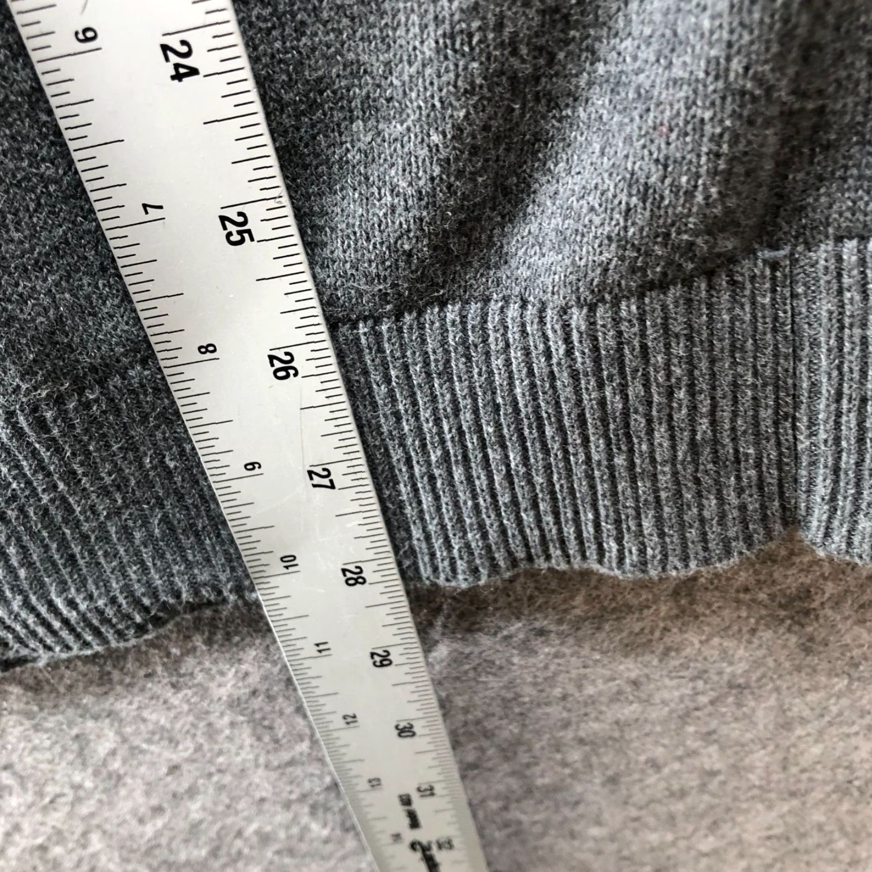 Gap Gap Pullover Hoodie Sweater Mens M Gray Striped Cotton Knit Size US M / EU 48-50 / 2 - 8 Thumbnail