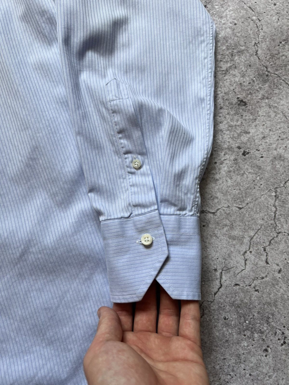 Ermenegildo Zegna Ermenegildo Zegna Classic Cotton Shirt Button Up Slim Fit Size US L / EU 52-54 / 3 - 7 Thumbnail