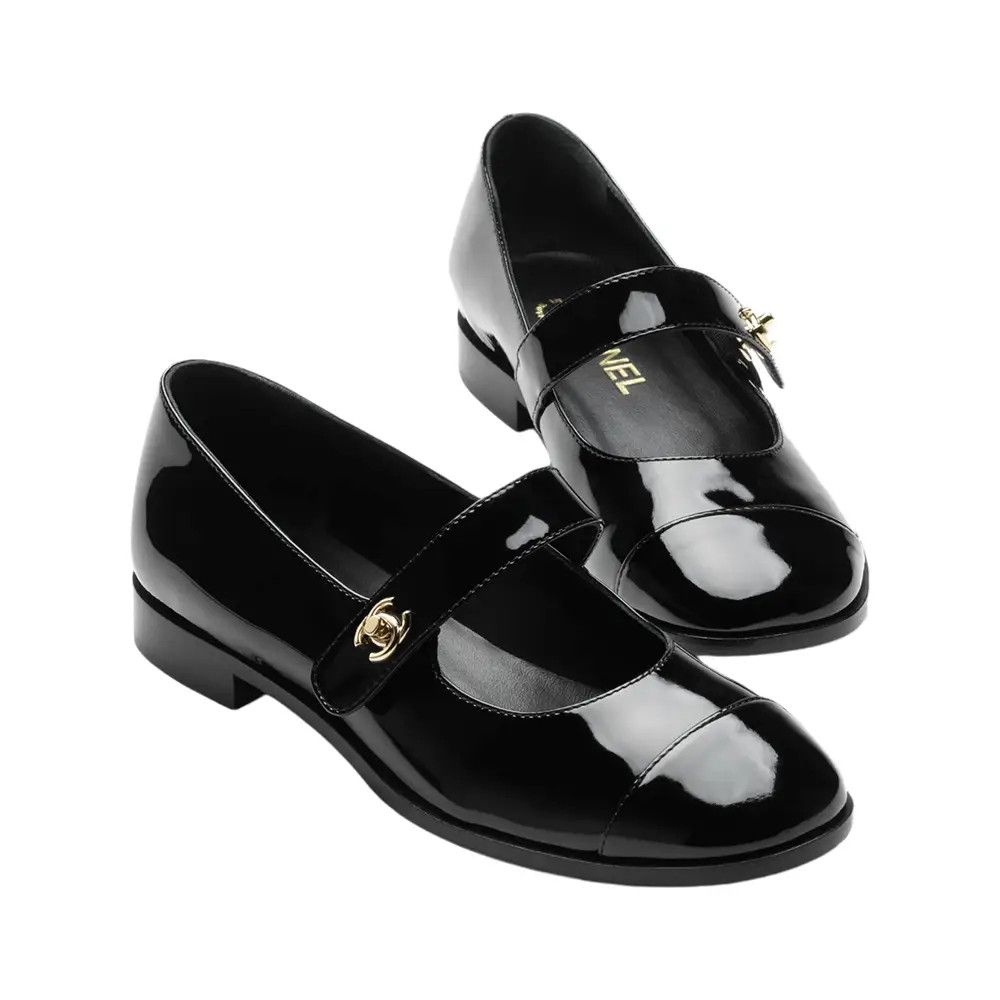 Chanel Chanel Patent Turnlock CC Mary Jane Ballet Loafer Flat 36 Size US 6 / IT 36 - 3 Thumbnail