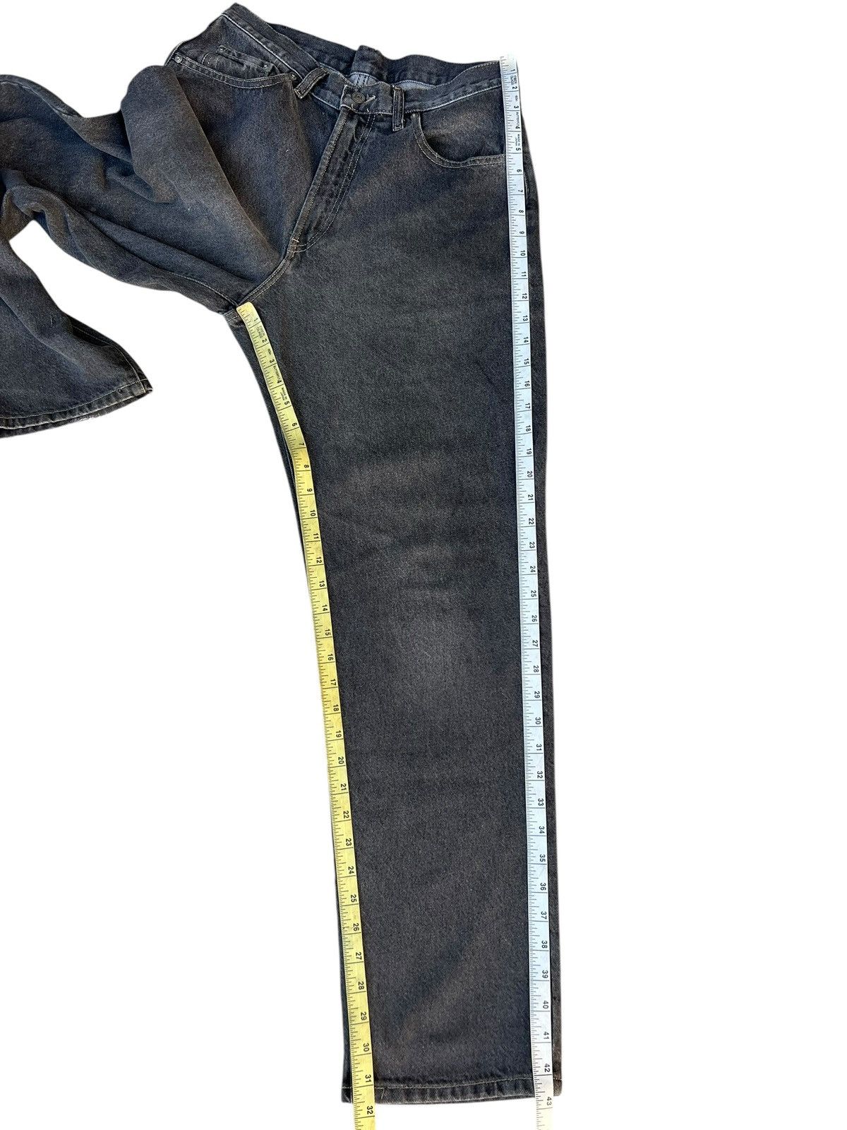 RRL Ralph Lauren × Vintage Vintage 90s RRL Usa Fade Black Stains Denim Baggy Jeans Size US 30 / EU 46 - 7 Thumbnail