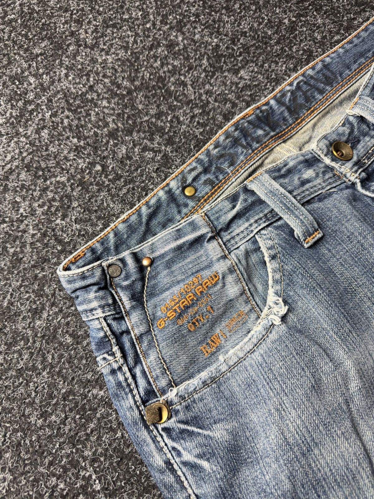 G-Star 00s Retro Y2K G-Star RAW Men’s Straight Leg Denim Jeans Size US 32 / EU 48 - 8 Thumbnail