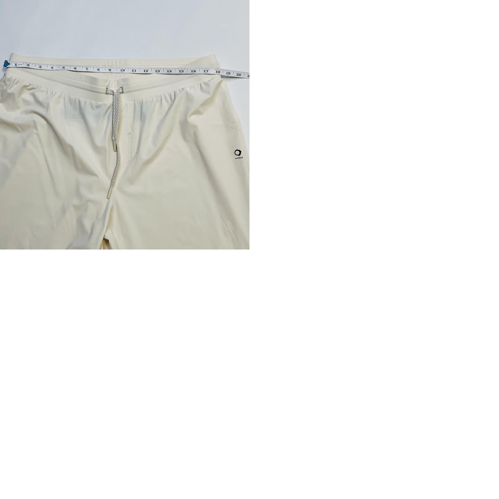 Vintage ALWRLD Pants Mens XL Cream Recycled Nylon Zip Ankle Stretch Athletic Joggers Size US 36 / EU 52 - 9 Thumbnail