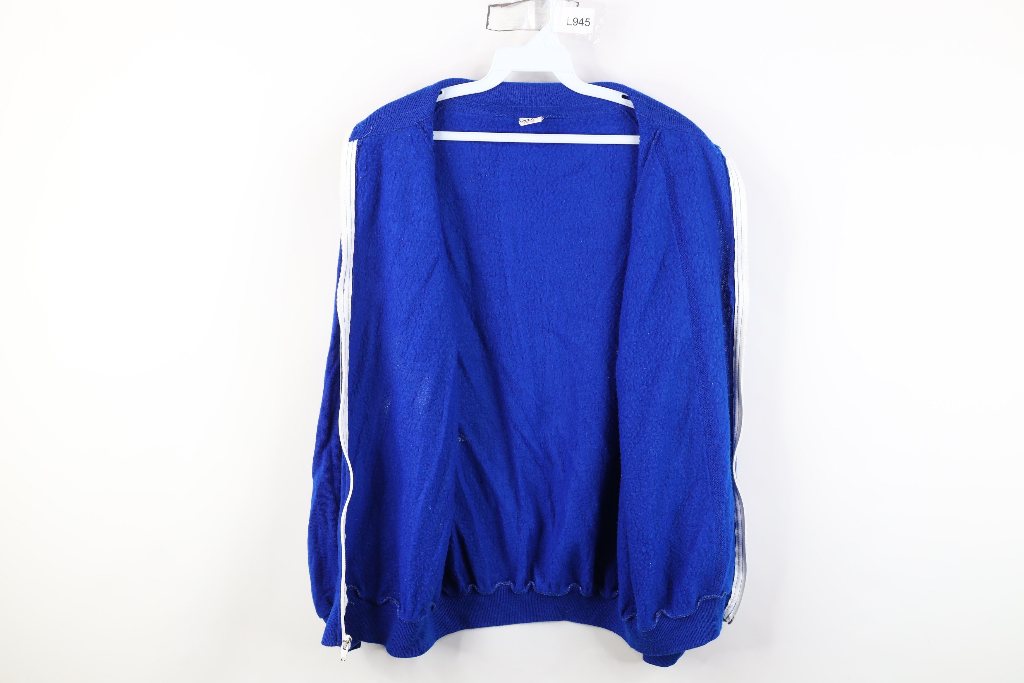 Vintage Vintage 70s Streetwear Warm Up Soccer Track Jacket Blue USA Size US L / EU 52-54 / 3 - 13 Thumbnail