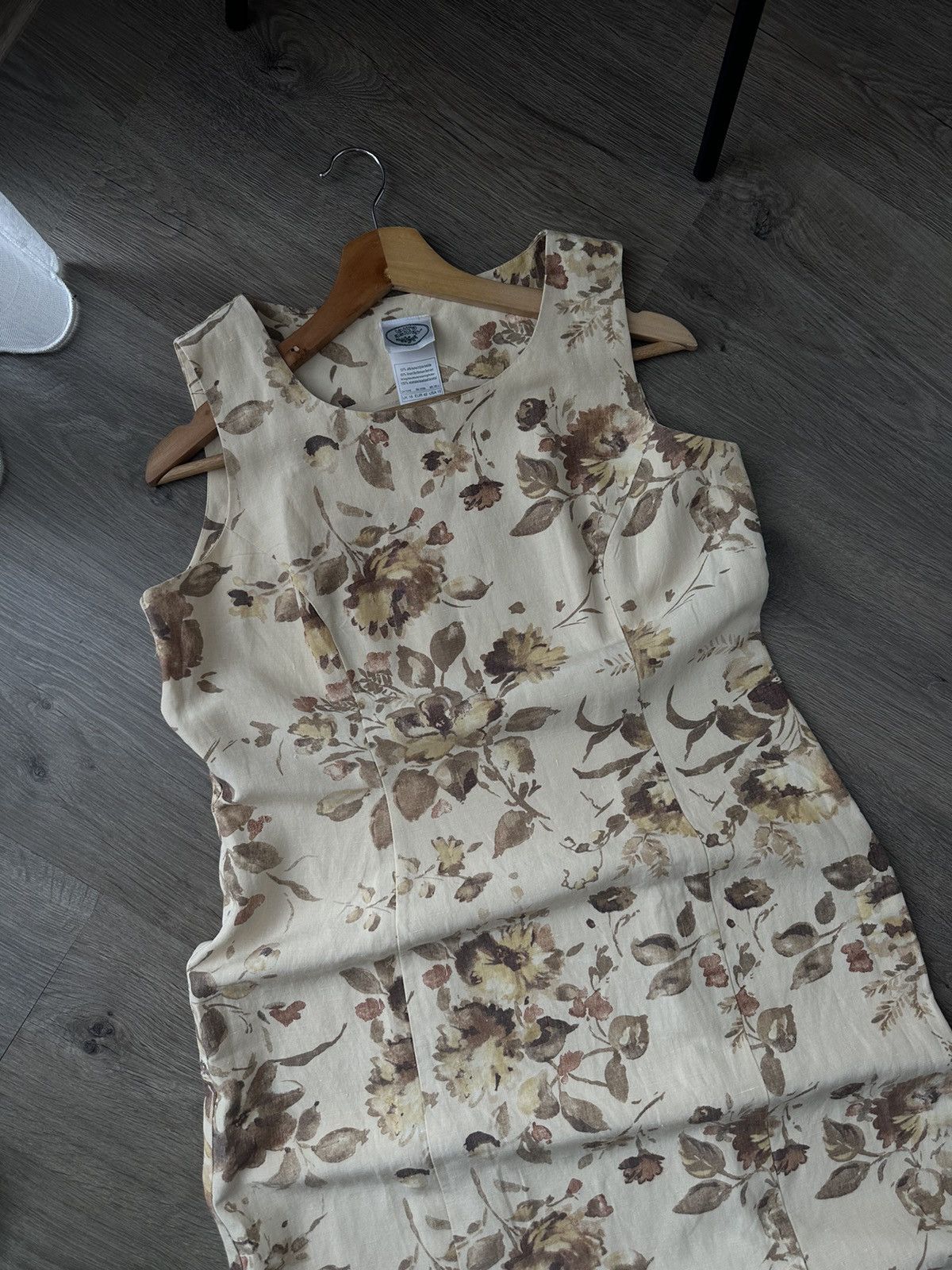 Laura Ashley Vintage Laura Ashley Beige Flowers Long Dress Size L / US 10 / IT 46 - 5 Thumbnail