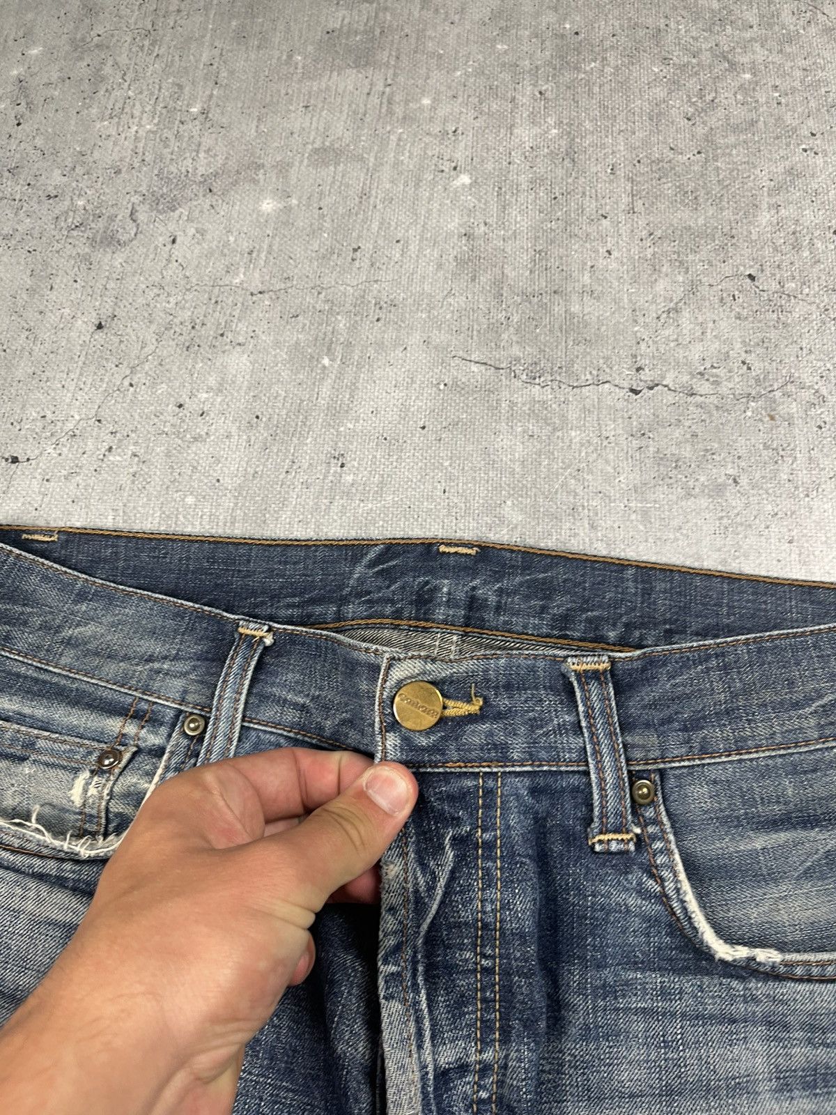 Carhartt Crazy Vintage 90s Carhartt Jeans Relaxed Fit Light Wash Work Size US 31 - 8 Thumbnail