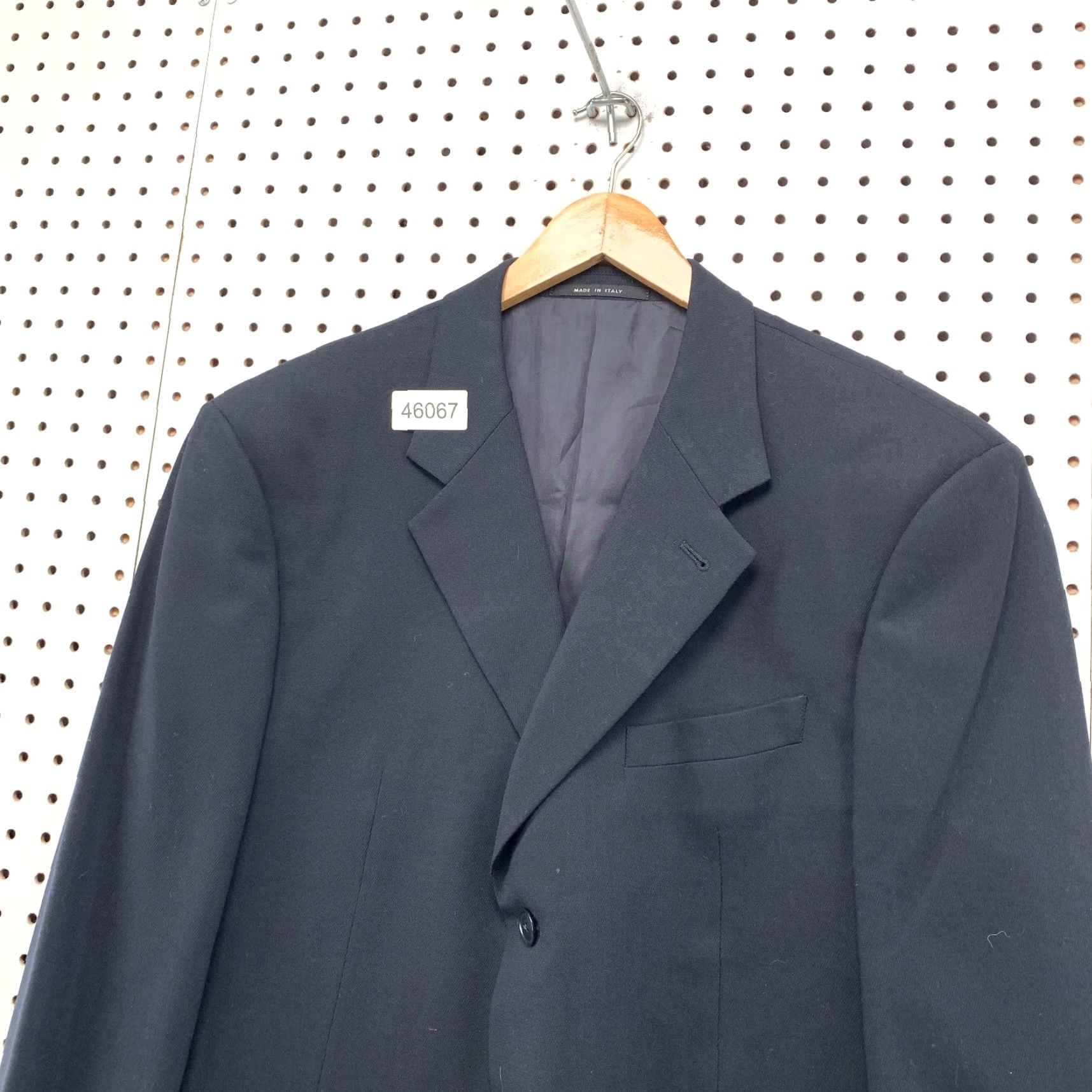 Armani VINTAGE Armani Collezioni Blazer Mens 44 Black Wool 3 Button Made Italy Size 44R - 7 Thumbnail