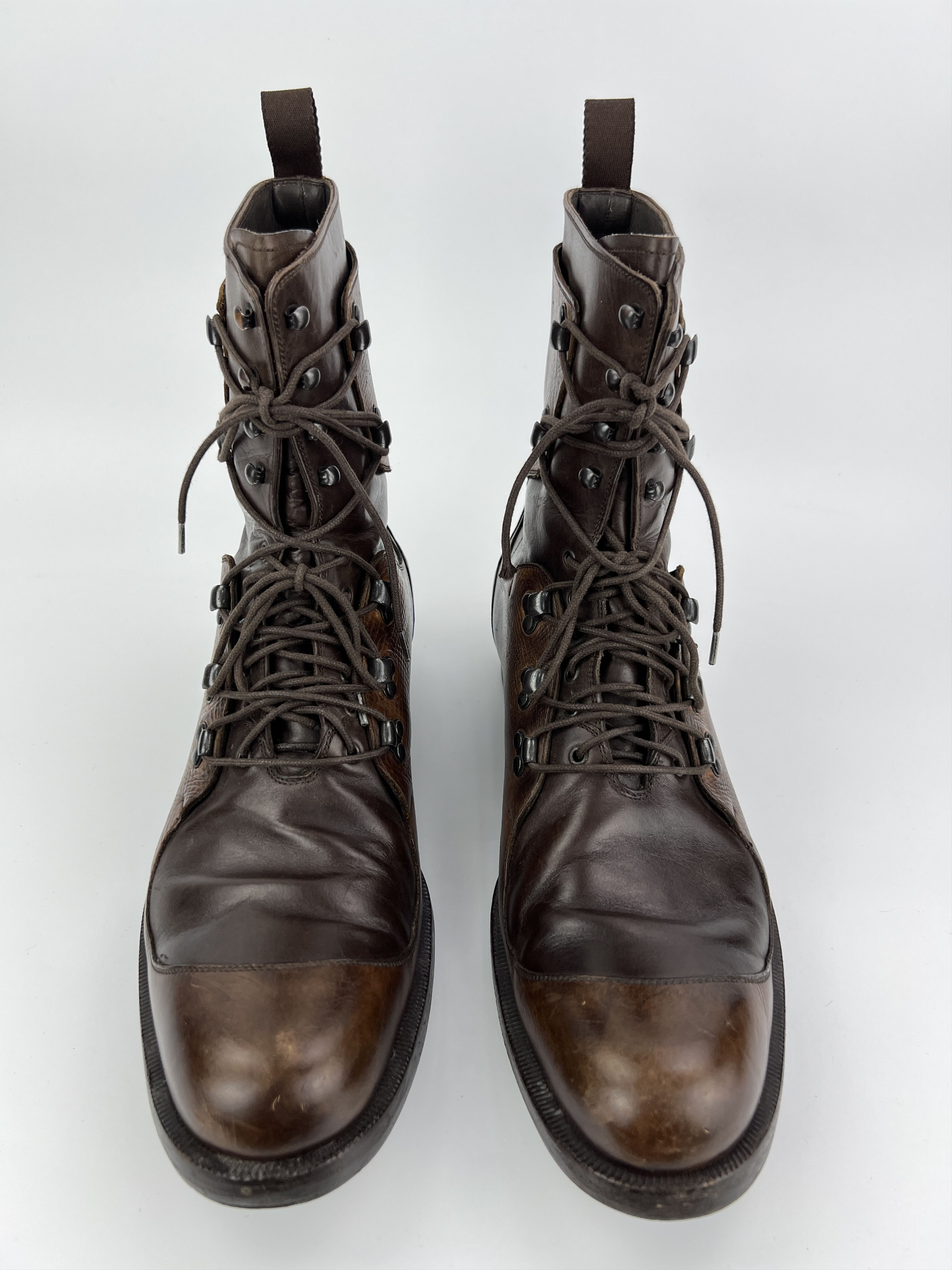Fendi × Vintage Rare Fendi Combat Cowboy Style Brown High Boots Size US 11.5 / EU 44-45 - 8 Thumbnail