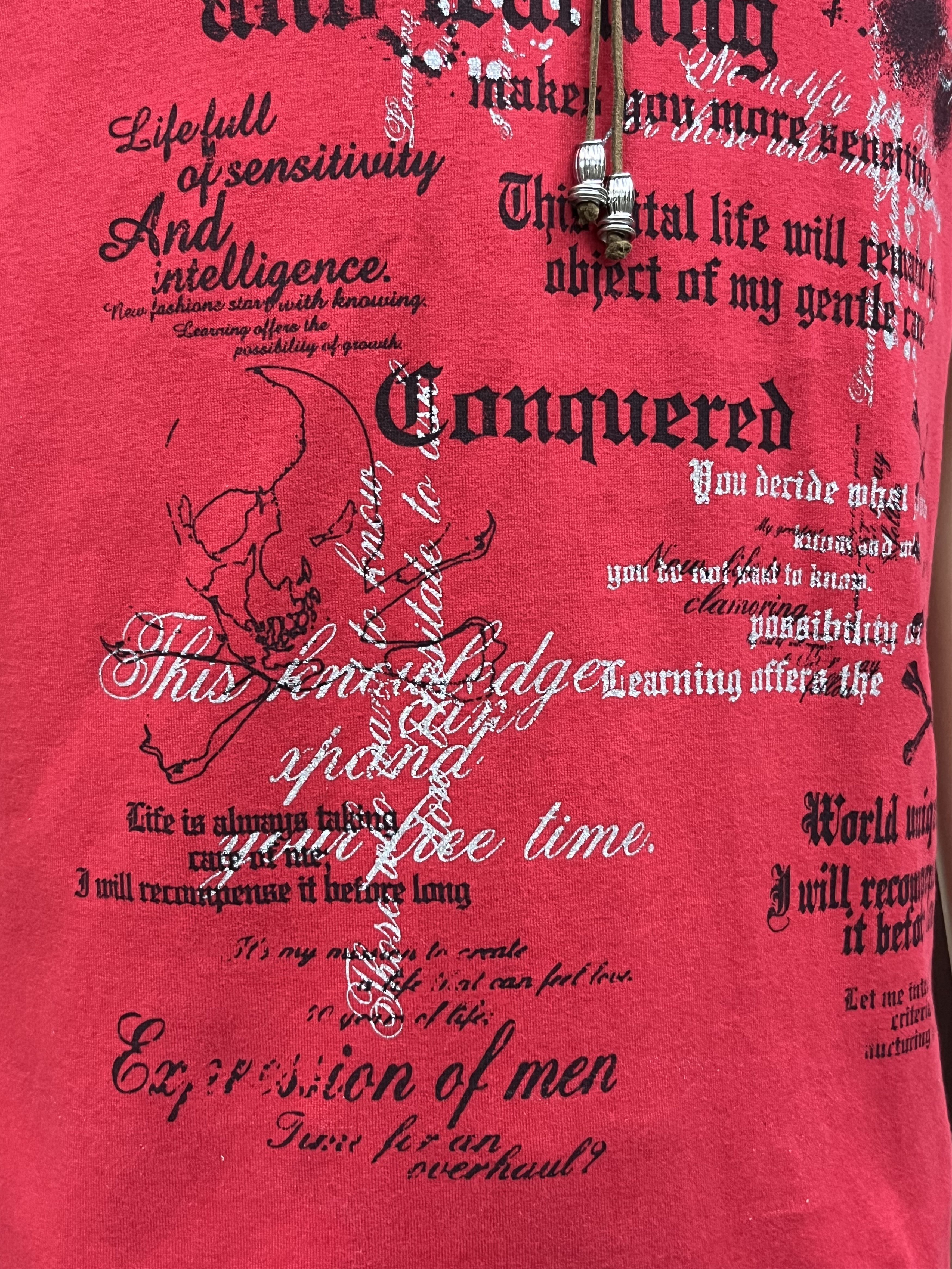Punk and Yo 🔥💀Beaumont Carr Punk Poem Laced V-Neck Sleeveless y2k Tee Size US M / EU 48-50 / 2 - 13 Thumbnail