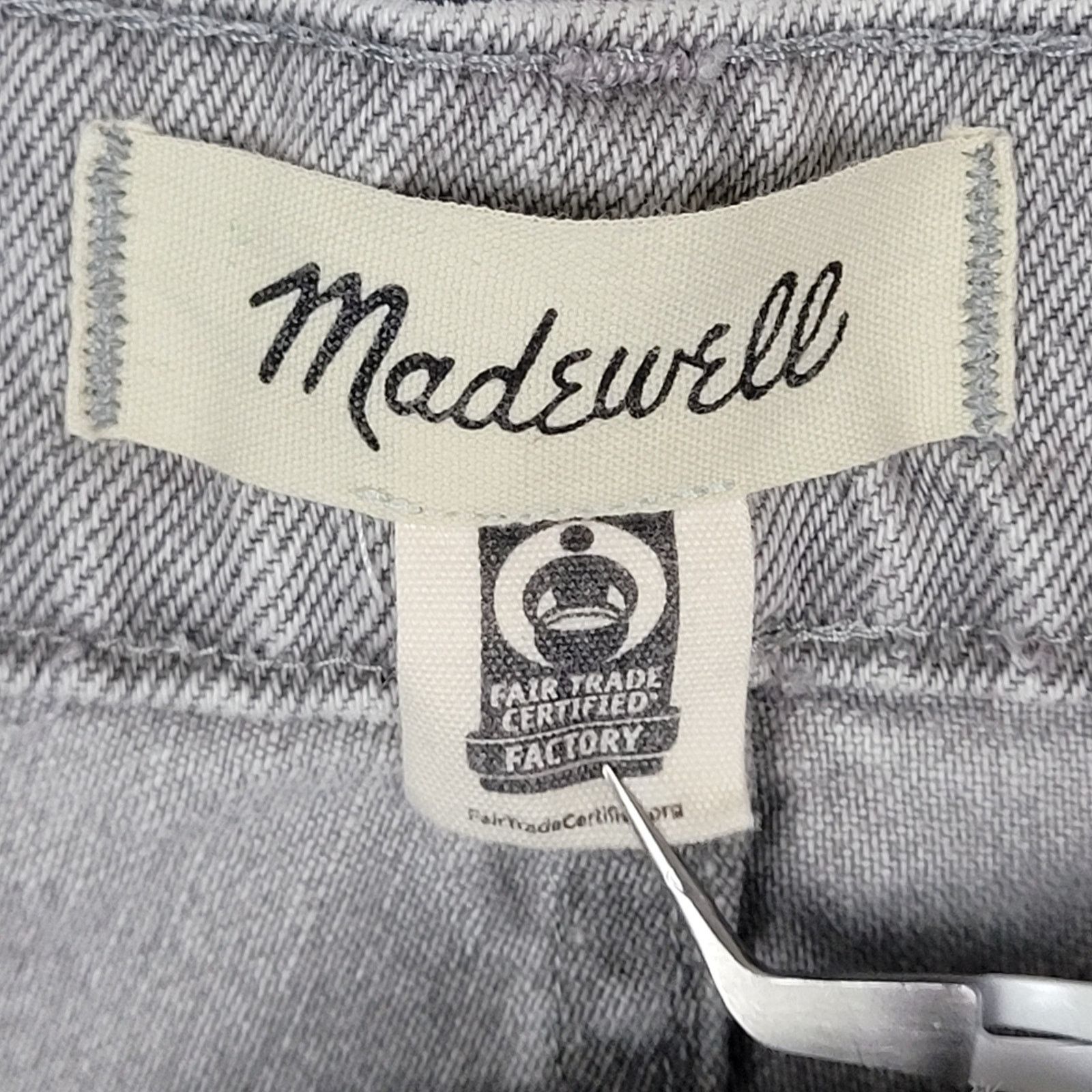 Madewell Madewell 32x26 Perfect Vintage Gray Back Pocket Distressed Size 32" / US 10 / IT 46 - 8 Thumbnail
