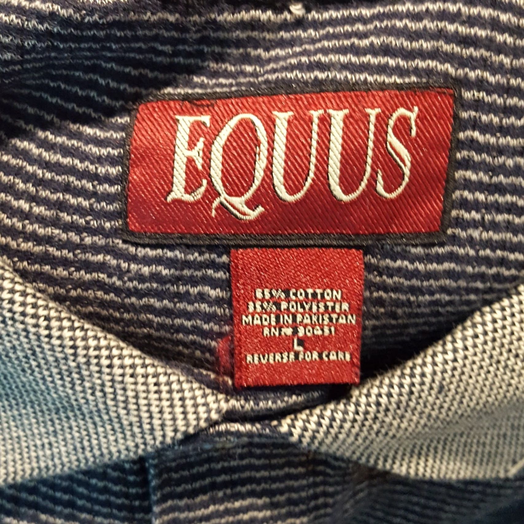 Vintage Vintage Equus Men's Polo Shirt Size Large Casual 90s Striped Cotton Relaxed Fit Size US L / EU 52-54 / 3 - 4 Thumbnail