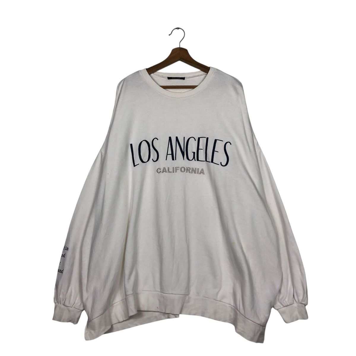 Japanese Brand Retro Los Angeles California Spellout Crewneck – White Size US M / EU 48-50 / 2 - 2 Thumbnail