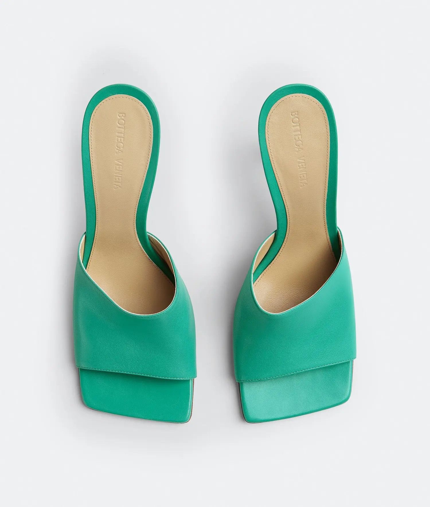 Bottega Veneta o1n1vont1224 Stretch Mules in Acid Turquoise Size US 12 / IT 42 - 4 Thumbnail