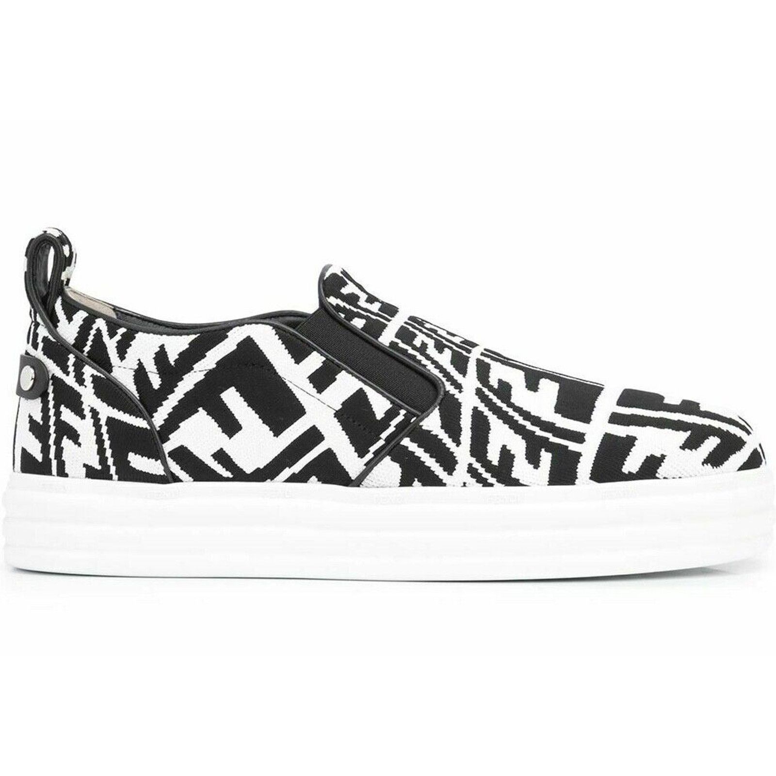 Fendi Fendi Vertigo Black Low Top Trainer Slip On Sneaker 37.5 Size US 7.5 / IT 37.5 - 1 Thumbnail