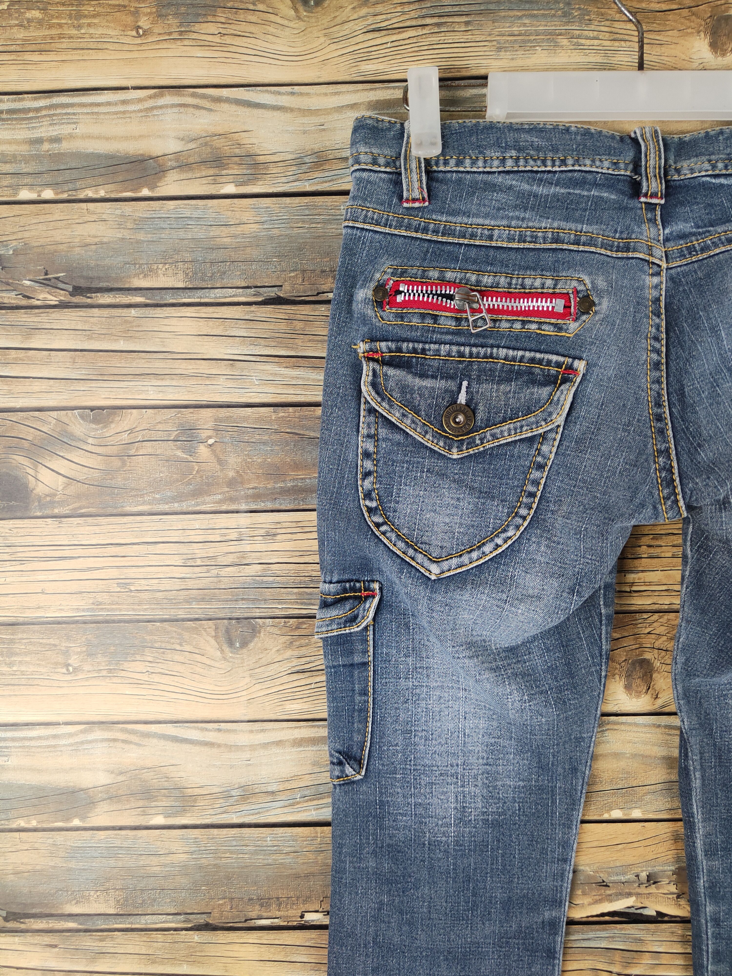 Japanese Brand DL Chow Chow Chow Blue Distressed Ripped Jeans #2342 Size 28" / US 6 / IT 42 - 8 Thumbnail