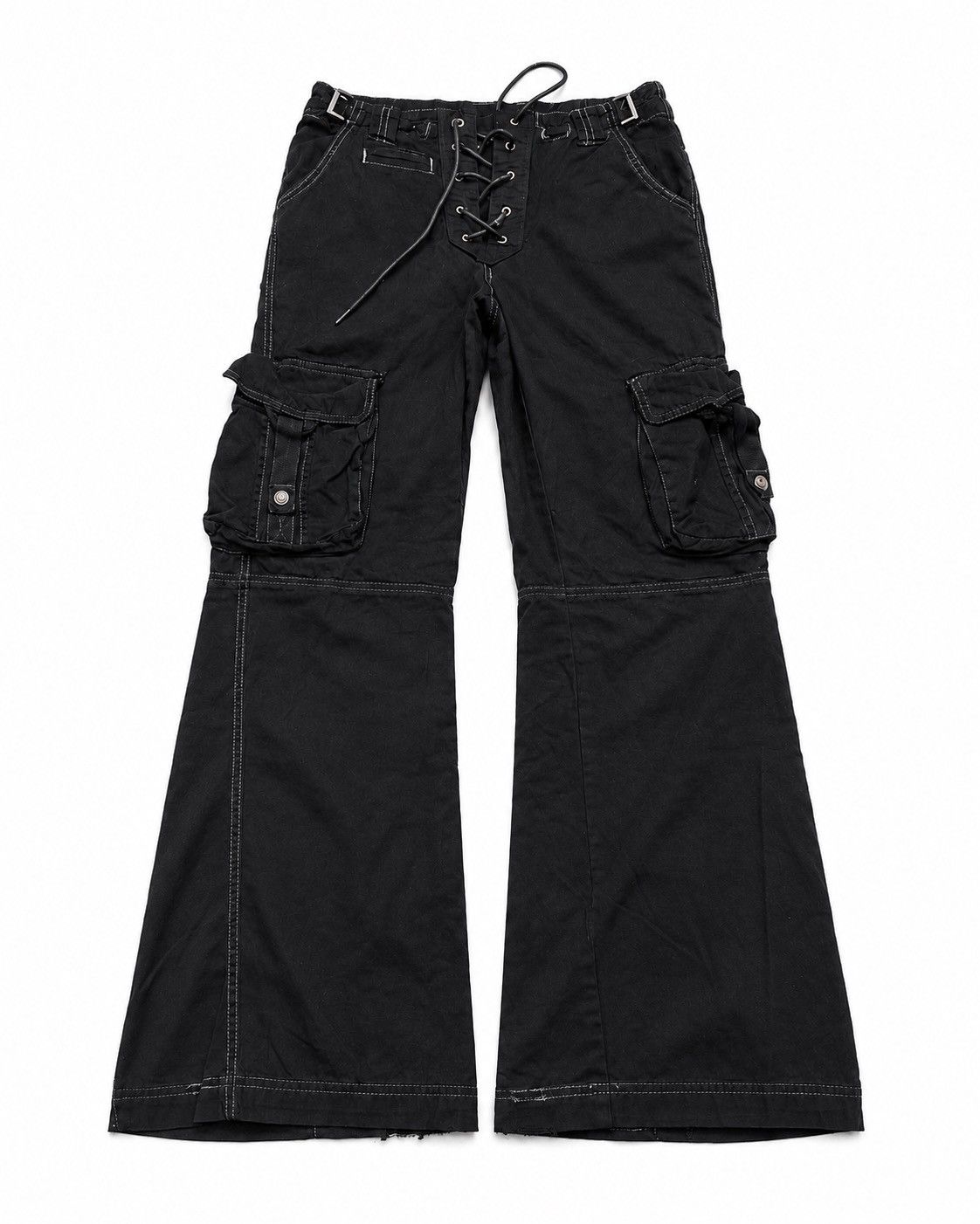 Japanese Brand Samuel& kevin Lace up flare cargo pants Size US 28 / EU 44 - 1 Thumbnail