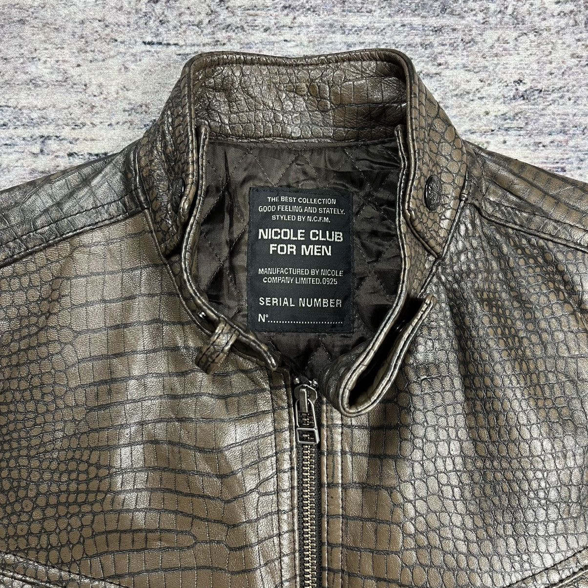 Tornado Mart Nicole crocodile rider leather jacket vkei style Size US M / EU 48-50 / 2 - 4 Thumbnail