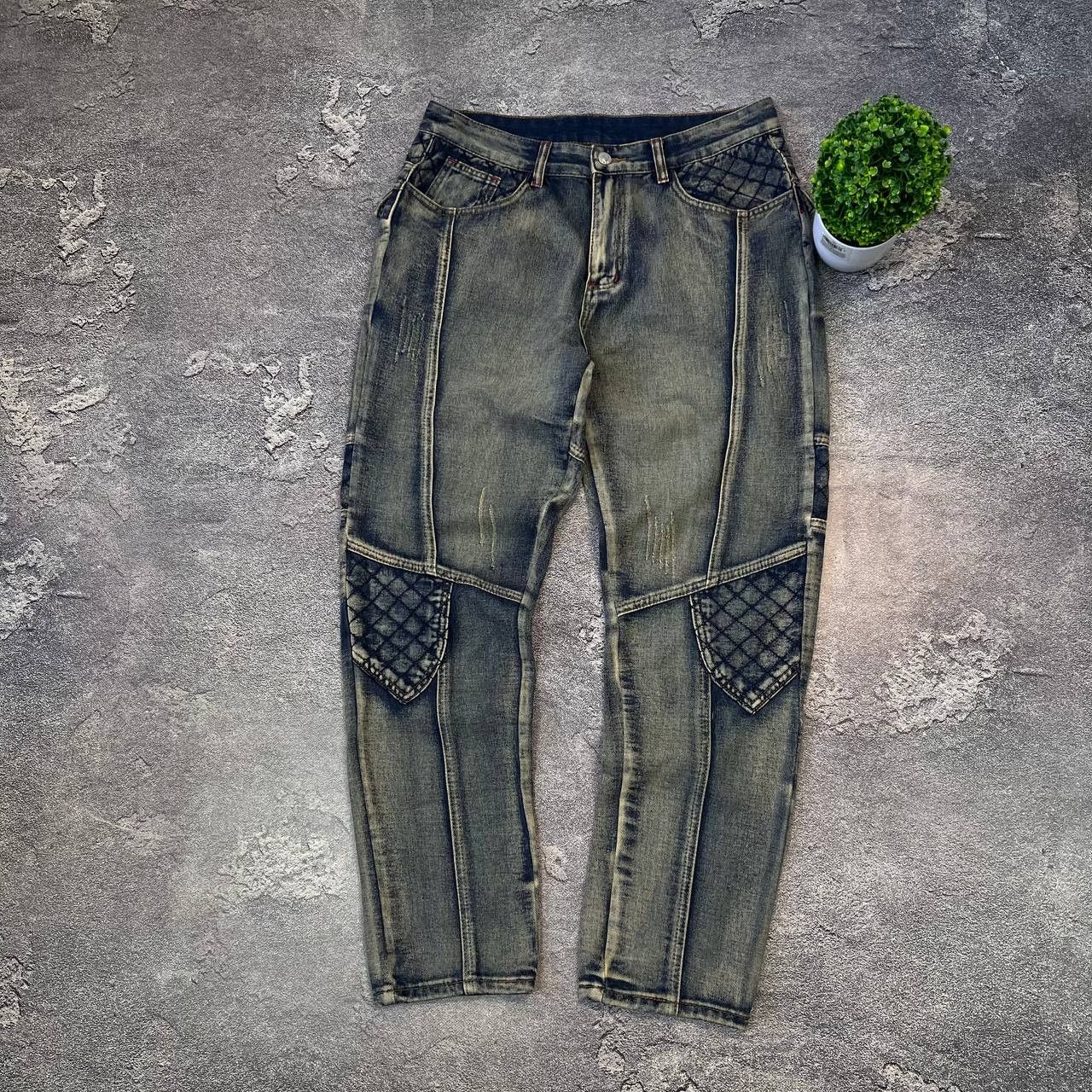 Hysteric Glamour Jeans Dirty Pants Faded Crash Denim Thrashed Y2K Distressed Size US 33 - 15 Thumbnail