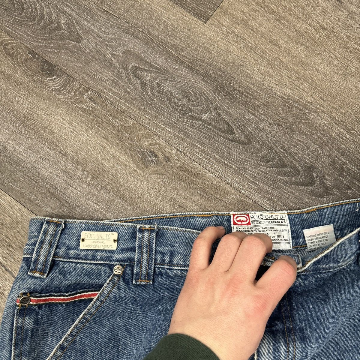 Ecko Unltd. × JNCO × Vintage Vintage Y2K Ecko baggy embroidered JNCO style carpenter Size US 38 / EU 54 - 6 Thumbnail