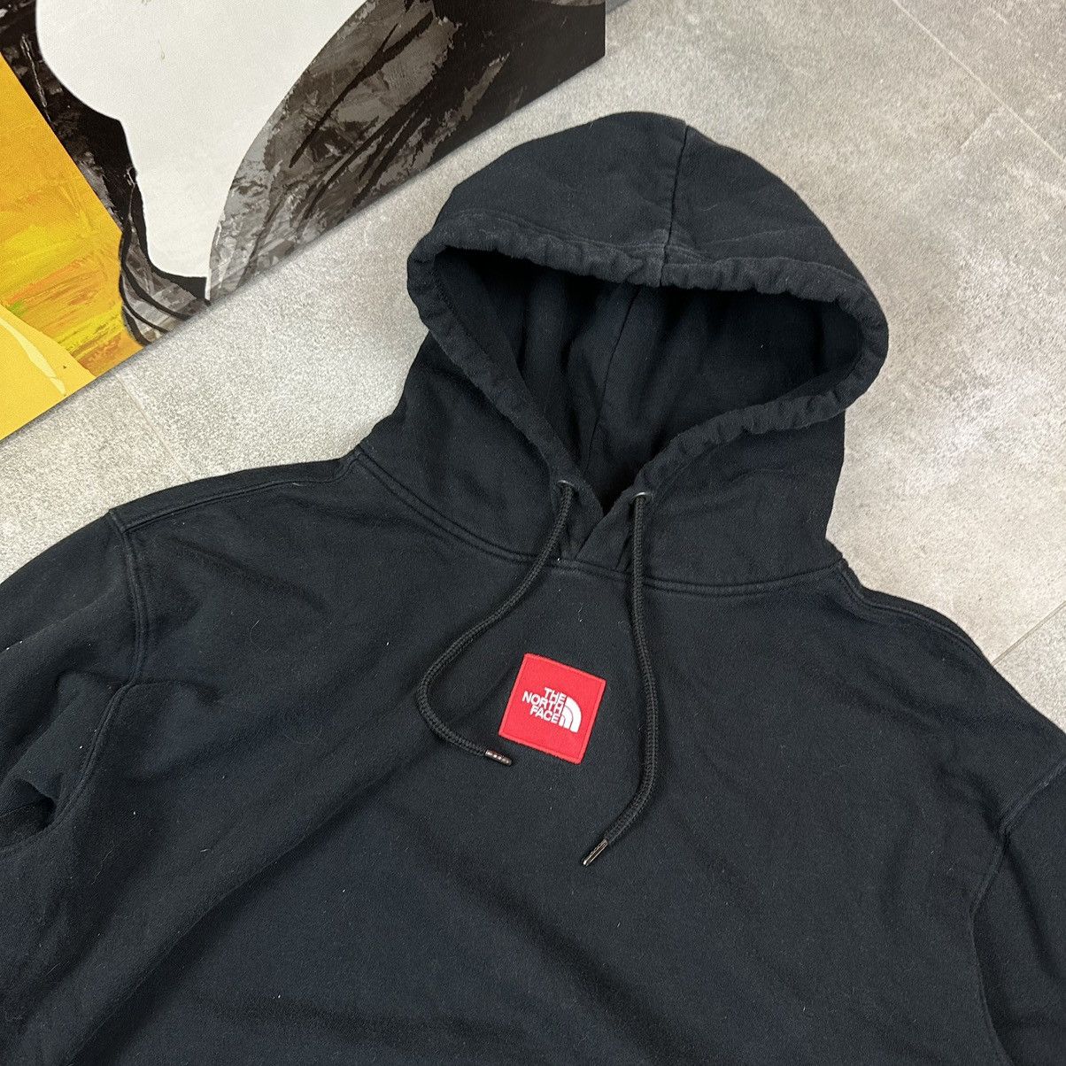Streetwear The North Face Vintage The North Face black hoodie box logo L streetwear Grailed